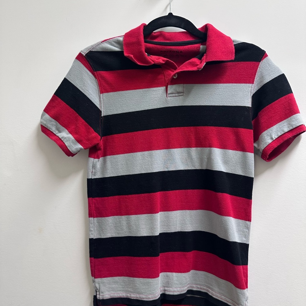 Arizona Jean Co. Boys Striped Polo Shirt | Size M